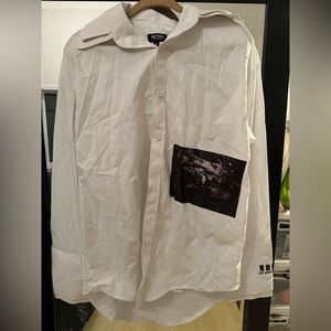 Long sleeve double collar button down